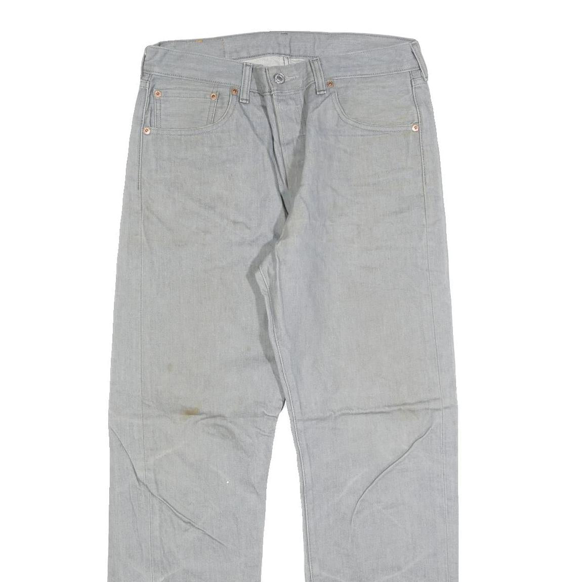 LEVI'S 501 Mens Jeans Regular Straight Denim Light W31 L31 Button Cotton Blend