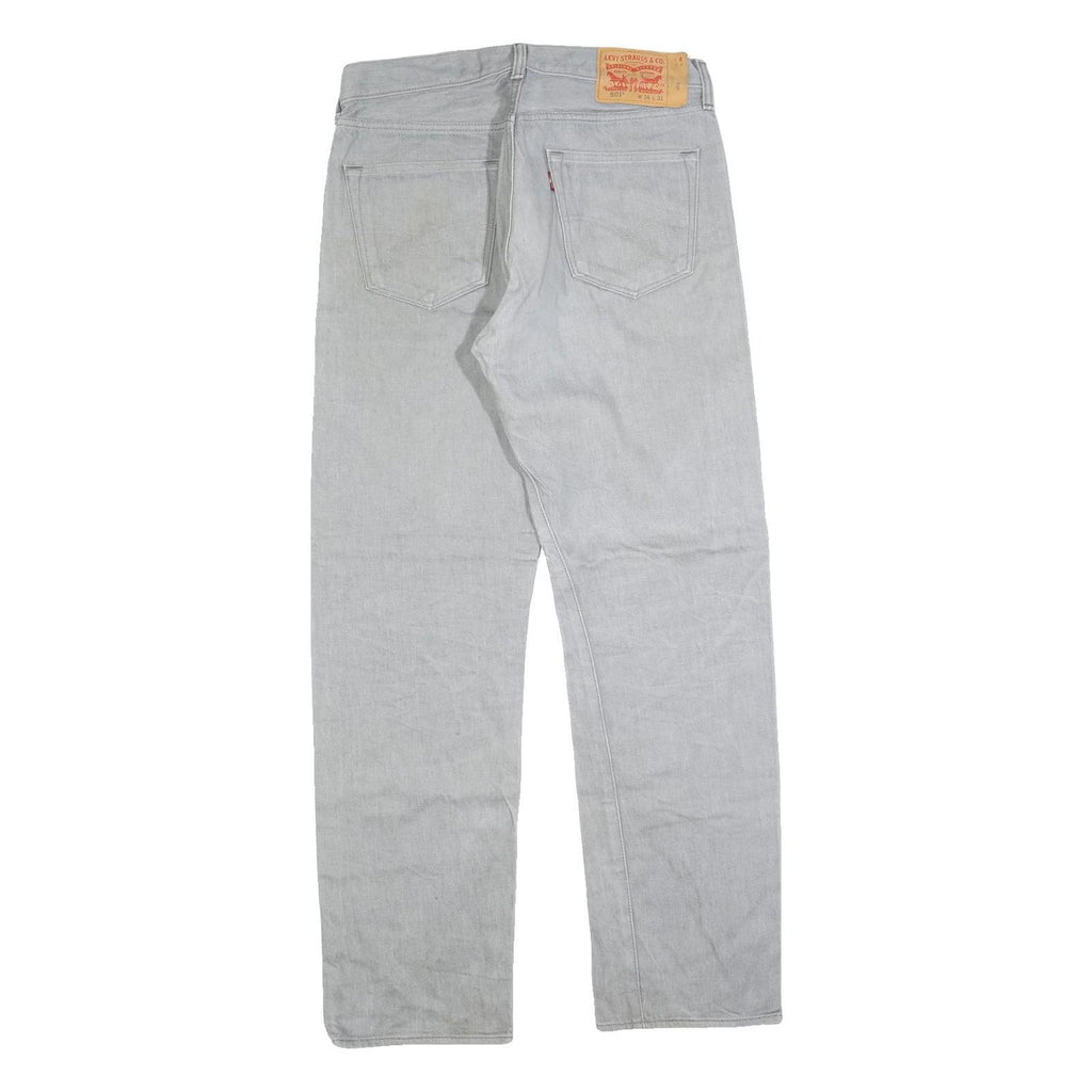 LEVI'S 501 Mens Jeans Regular Straight Denim Light W31 L31 Button Cotton Blend
