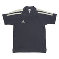 ADIDAS Mens Black & Cream Cotton Blend Short Sleeve Polo Shirt L Classic