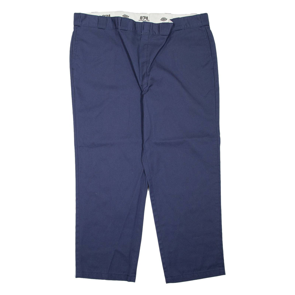 DICKIES 874 Workwear Mens Trousers Blue Regular Straight W42 L30