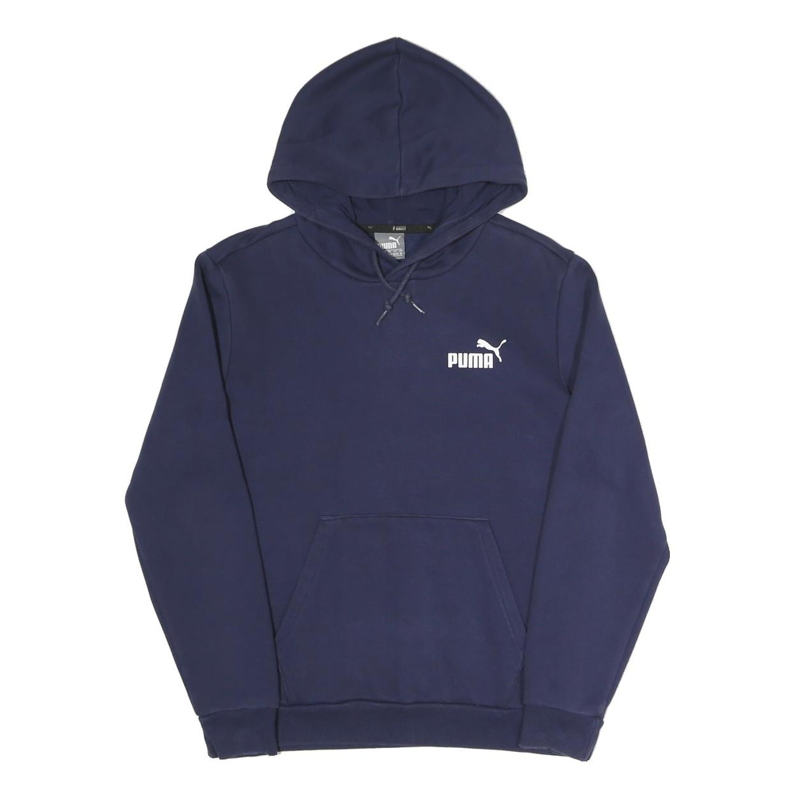 PUMA Womens Navy Hoodie XS Cotton Blend Pullover Hooded Sweatshirt
