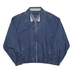 EAGLE'S RIDGE Womens Blue Denim Jacket L Woven Zip Up Casual Outerwear