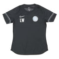 NIKE Womens Black Polyester Blend Football T-Shirt M Short Sleeve Crew Neck