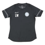 NIKE Womens Black Polyester Blend Football T-Shirt M Short Sleeve Crew Neck