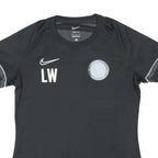 NIKE Womens Black Polyester Blend Football T-Shirt M Short Sleeve Crew Neck