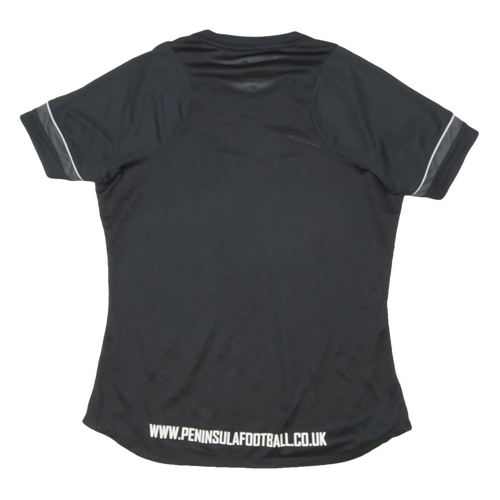 NIKE Womens Black Polyester Blend Football T-Shirt M Short Sleeve Crew Neck