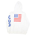THE NORTH FACE Womens White & Blue Printed Pullover Hoodie XL USA Flag Graphic