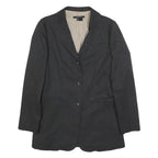 ZARA BASIC Womens Black Jacket M Woven Button Plain Stylish Classic