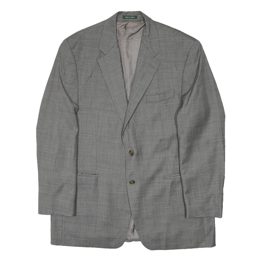 LAUREN RALPH LAUREN Mens Grey Wool Blazer Jacket M Woven Classic Tailored Button