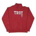 CHAMPION Mens Red Troy 1/4 Zip XL Sweatshirt Cotton Blend College Style
