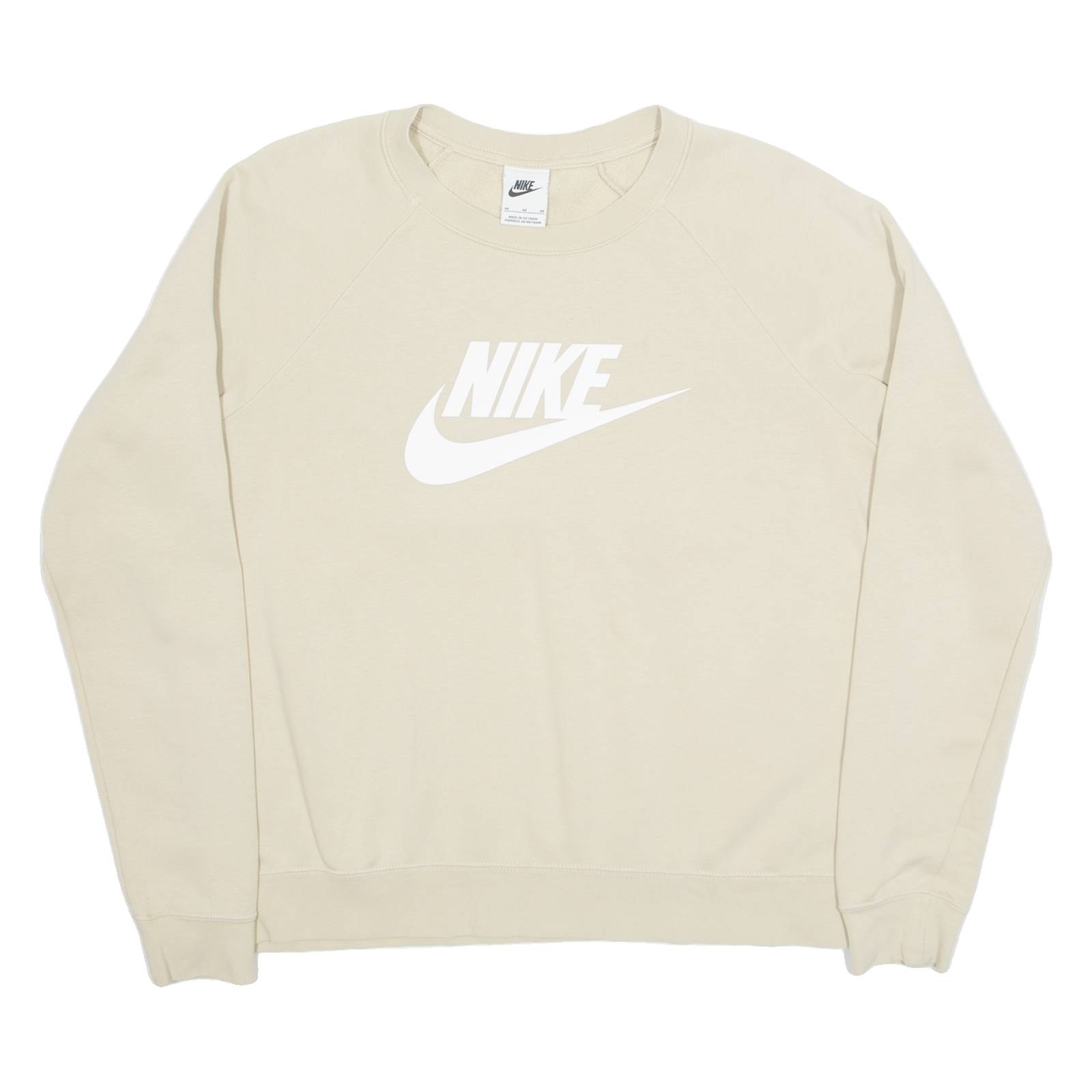 NIKE Womens Sweatshirt Beige M