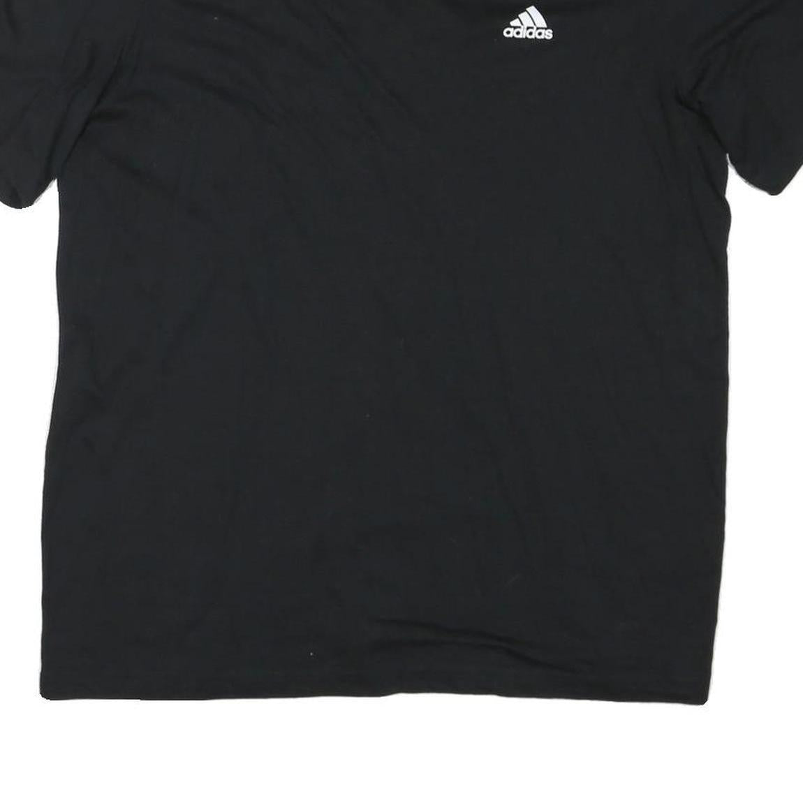 ADIDAS Mens Black Athletic T-Shirt XL Short Sleeve Crew Neck Sportswear Logo