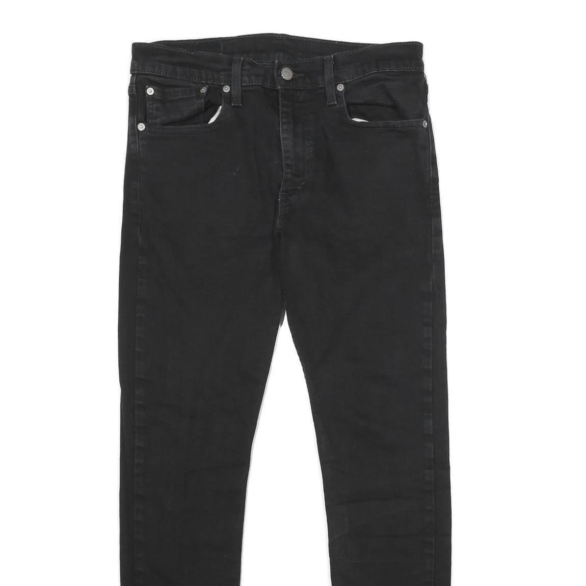LEVI'S 512 TAPERED Mens Jeans Black Slim Tapered Denim W32 L32 Slim Fit Zip