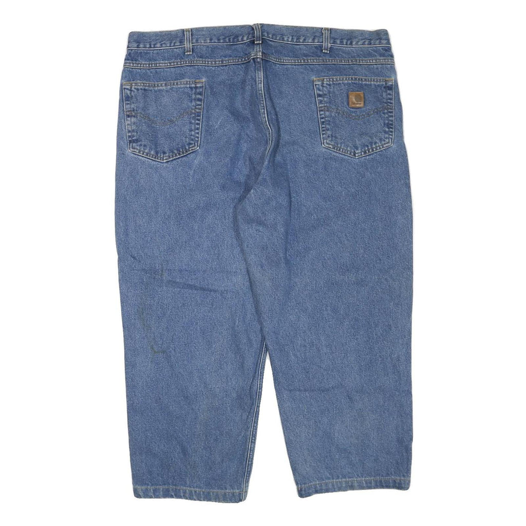 CARHARTT Mens Regular Fit Blue Denim Jeans W46 L25 Workwear Zip Closure
