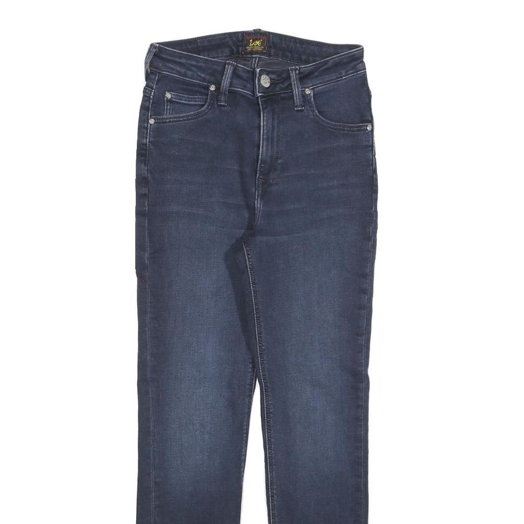 LEE Womens Slim Blue Denim Slim Skinny Jeans W22 L25 Classic Zip Cotton Blend