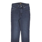 LEE Womens Slim Blue Denim Slim Skinny Jeans W22 L25 Classic Zip Cotton Blend