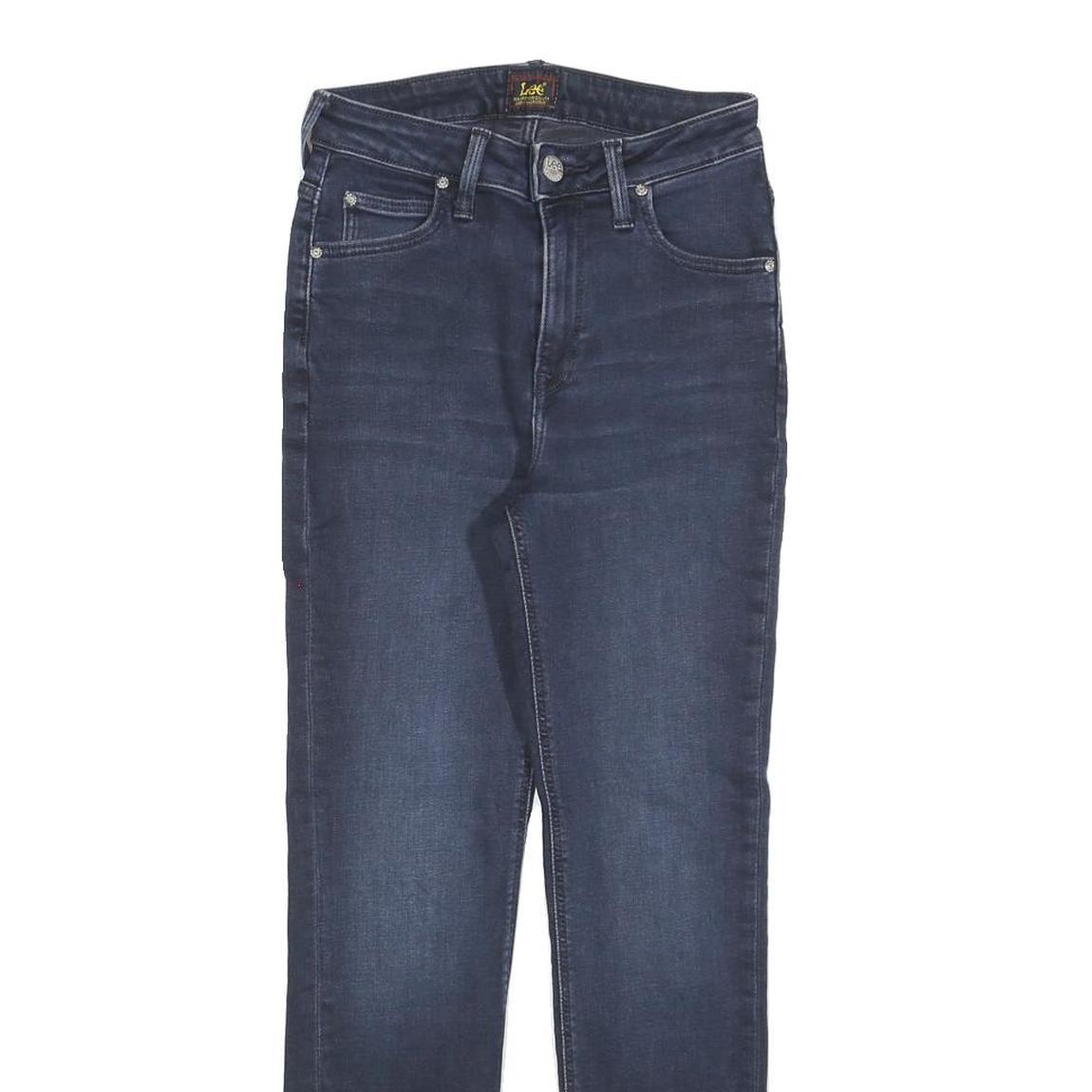 LEE Womens Slim Blue Denim Slim Skinny Jeans W22 L25 Classic Zip Cotton Blend