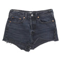 LEVI'S Womens Shorts Blue Denim Cut-Off S W28 Raw Hem Casual