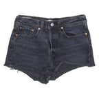LEVI'S Womens Shorts Blue Denim Cut-Off S W28 Raw Hem Casual