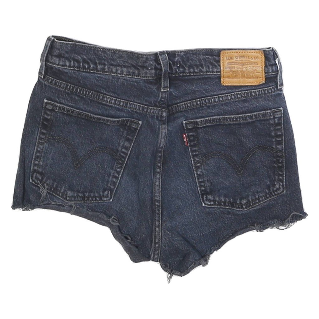 LEVI'S Womens Shorts Blue Denim Cut-Off S W28 Raw Hem Casual