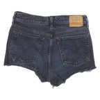 LEVI'S Womens Shorts Blue Denim Cut-Off S W28 Raw Hem Casual