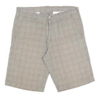 CARHARTT Mens Shorts Beige Check M W32 Casual Cotton Workwear