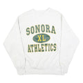 DELONG Mens White Sonora Athletics Crew Neck M Cotton Blend Sweatshirt Retro