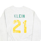 DELONG Mens White Sonora Athletics Crew Neck M Cotton Blend Sweatshirt Retro