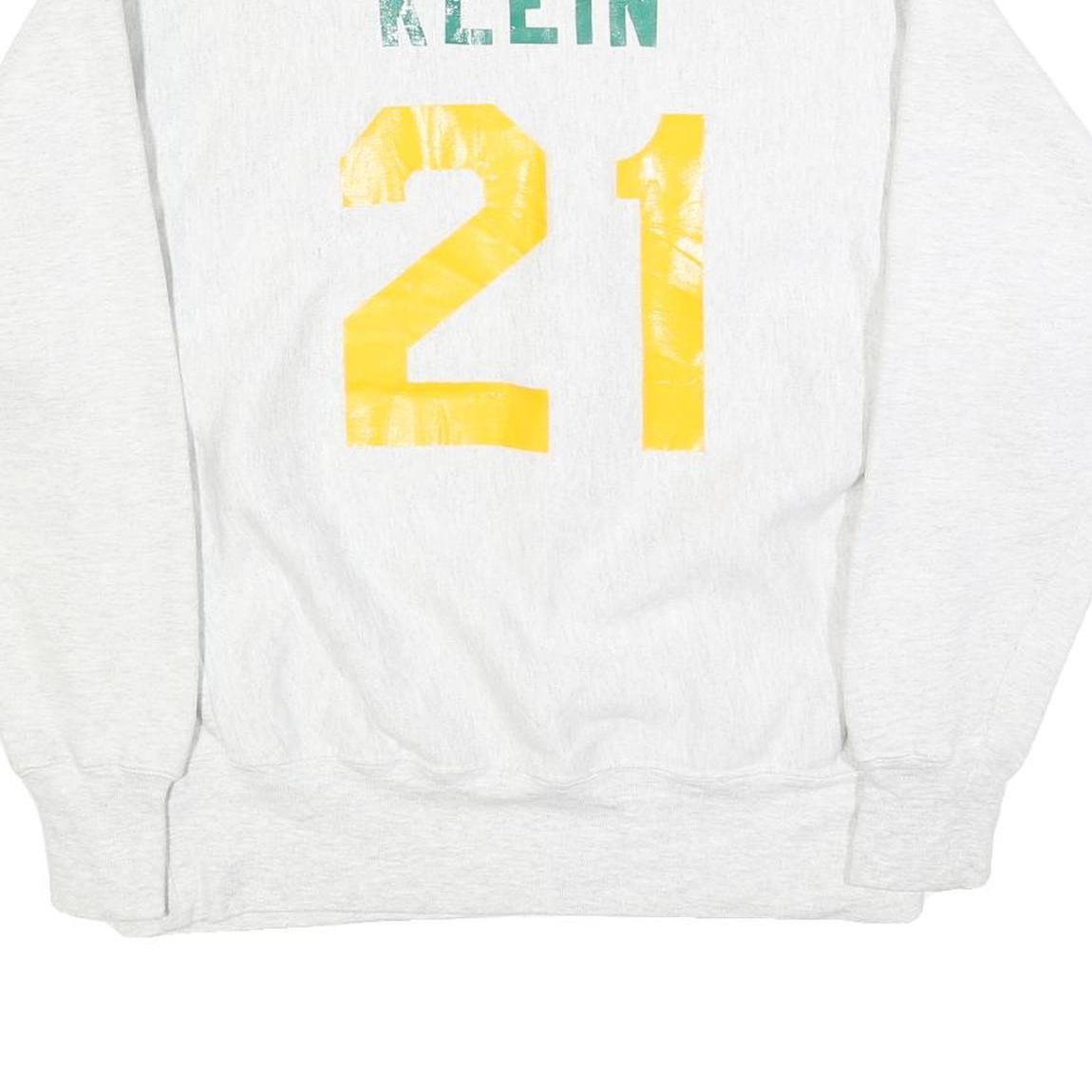 DELONG Mens White Sonora Athletics Crew Neck M Cotton Blend Sweatshirt Retro