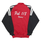 ADIDAS Mens Red & Black Football Track Jacket M Polyester Zip Sports Training