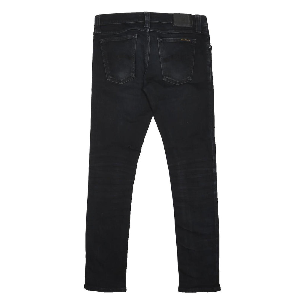 NUDIE JEANS CO Womens Slim Black Denim Trousers W31 L30 Stylish Casual