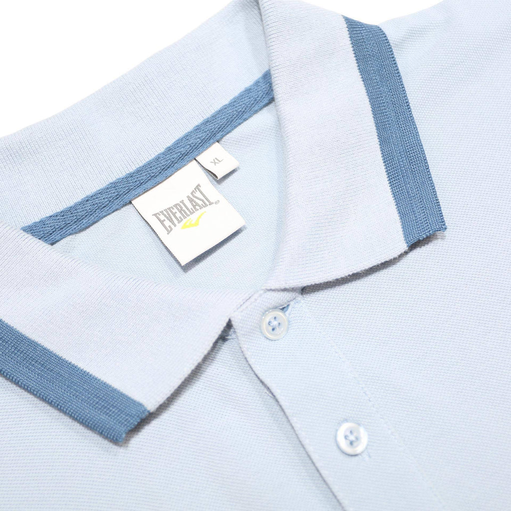 EVERLAST Mens Light Blue & Navy New York Short Sleeve Polo Shirt XL