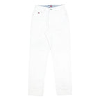 TOMMY HILFIGER Womens Jeans White Regular Straight Denim W27 L30 Zip Cotton