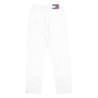TOMMY HILFIGER Womens Jeans White Regular Straight Denim W27 L30 Zip Cotton