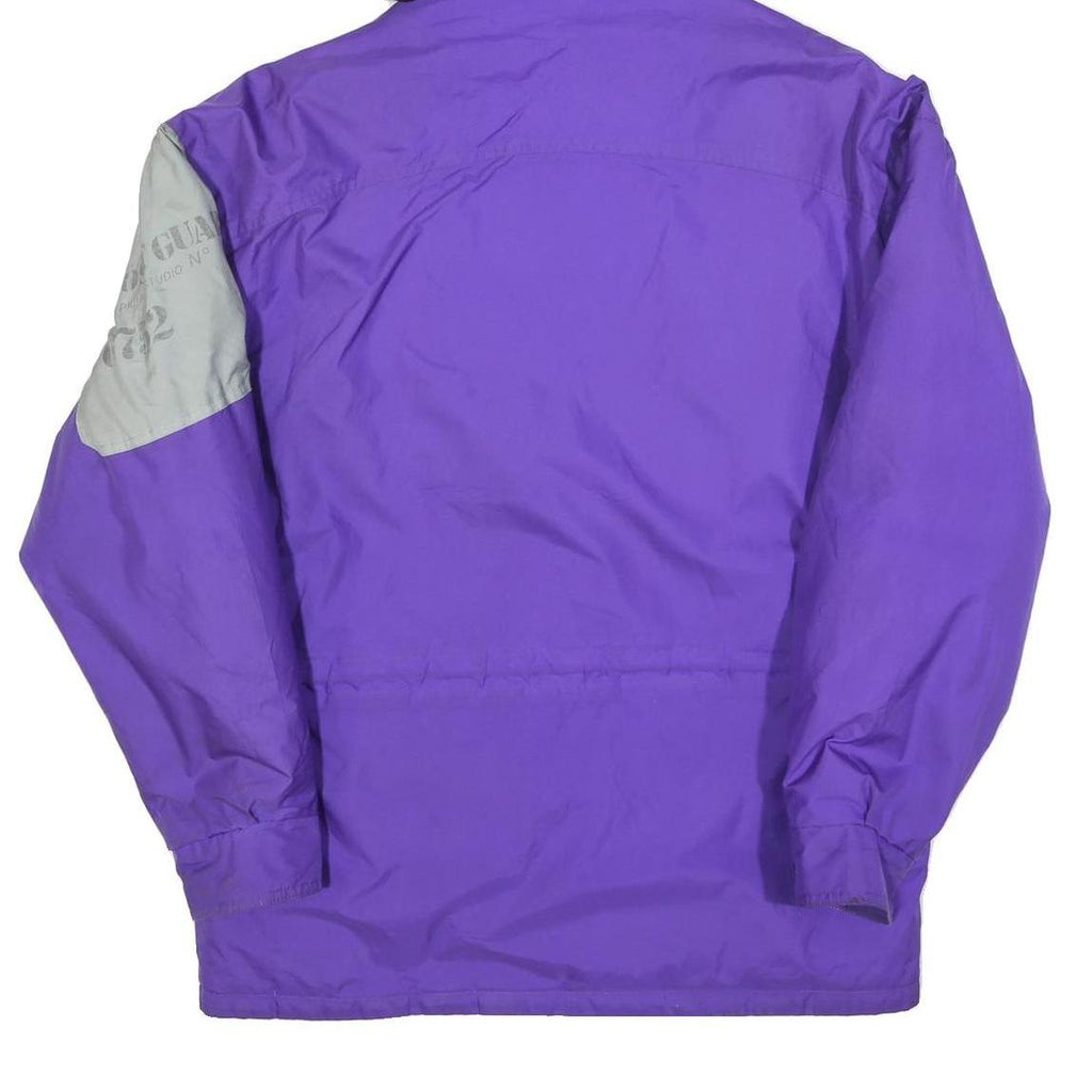 CLESSE PIUMINI Mens Purple & Grey Outdoor Jacket L Polyester Blend Zip Hooded