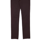 HOBBS LONDON Womens Polyester Blend Slim Burgundy Trousers W26 L30 Zip