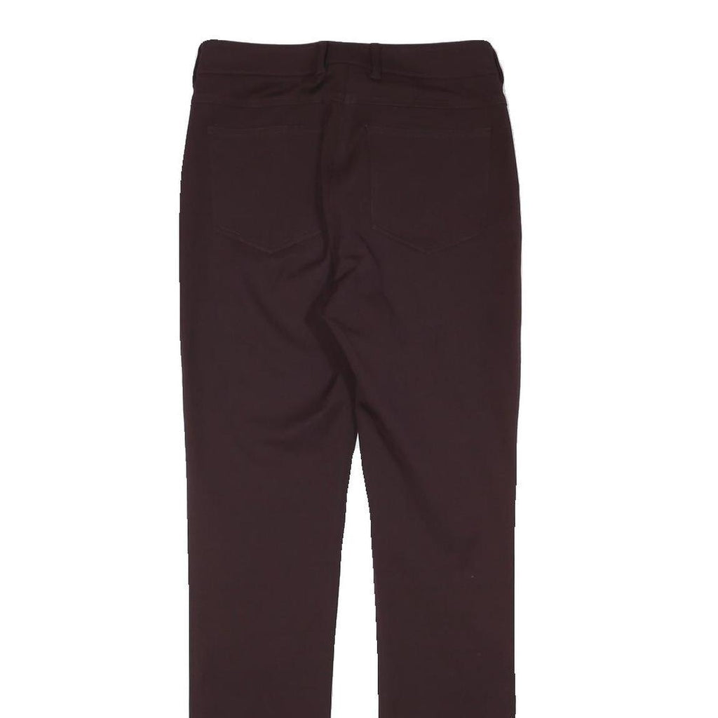 HOBBS LONDON Womens Polyester Blend Slim Burgundy Trousers W26 L30 Zip