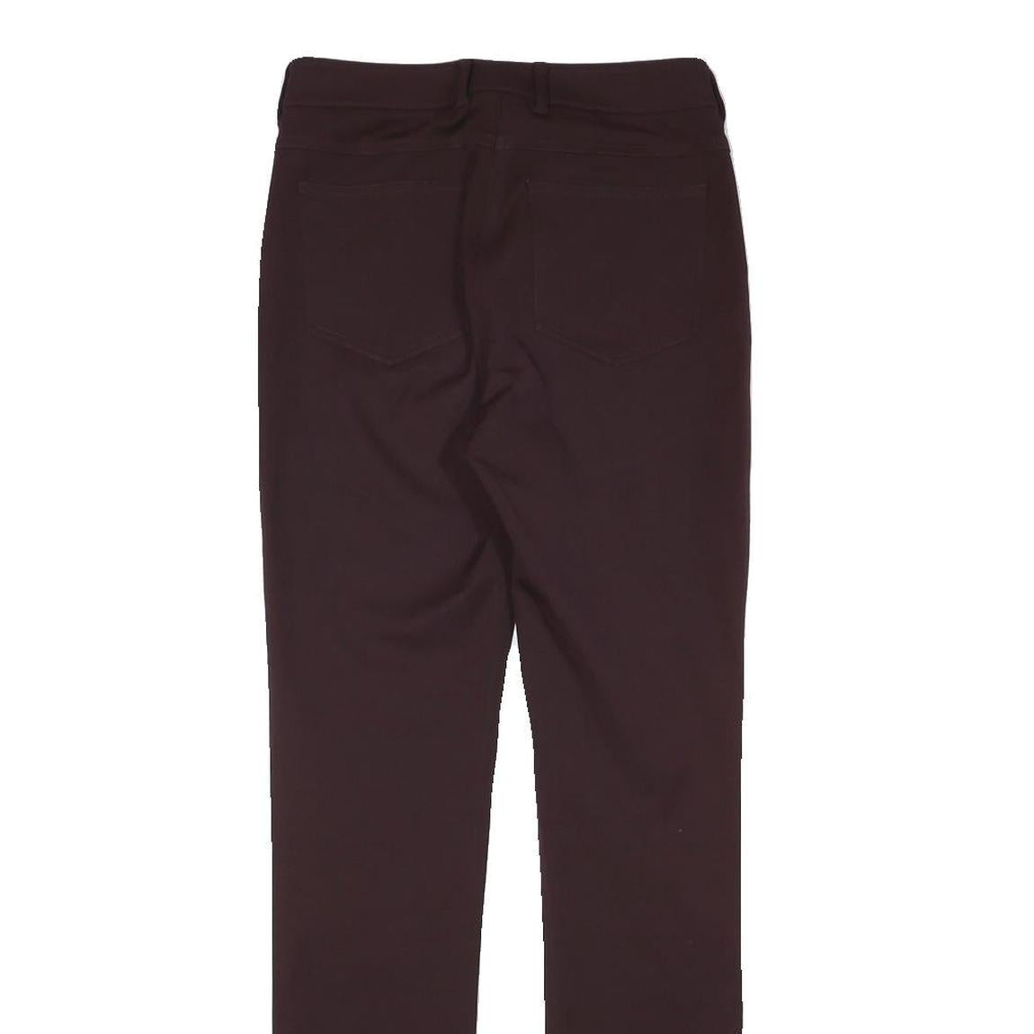 HOBBS LONDON Womens Polyester Blend Slim Burgundy Trousers W26 L30 Zip