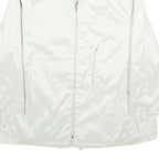 GOLDIX Womens White Zip Jacket UK 22 Plain Lightweight Casual Outerwear