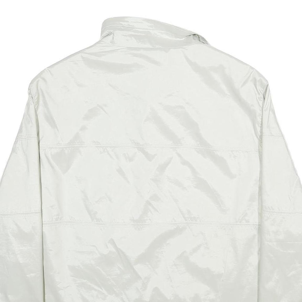 GOLDIX Womens White Zip Jacket UK 22 Plain Lightweight Casual Outerwear