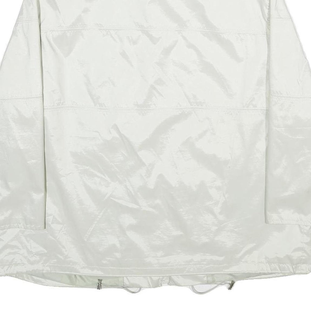 GOLDIX Womens White Zip Jacket UK 22 Plain Lightweight Casual Outerwear