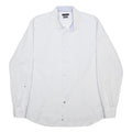 TOMMY HILFIGER Mens White & Black Stripe Shirt XL Classic Cotton Formal