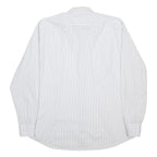 TOMMY HILFIGER Mens White & Black Stripe Shirt XL Classic Cotton Formal