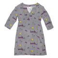 BODEN Womens Grey London Print Day Viscose Knee Length UK 10 Dress