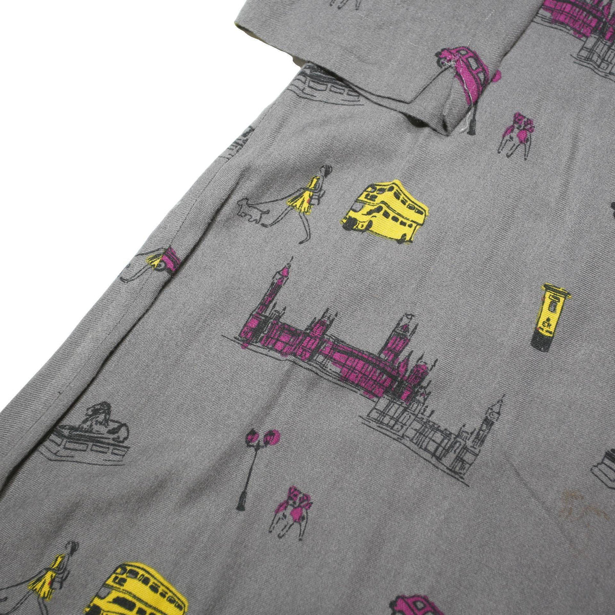 BODEN Womens Grey London Print Day Viscose Knee Length UK 10 Dress
