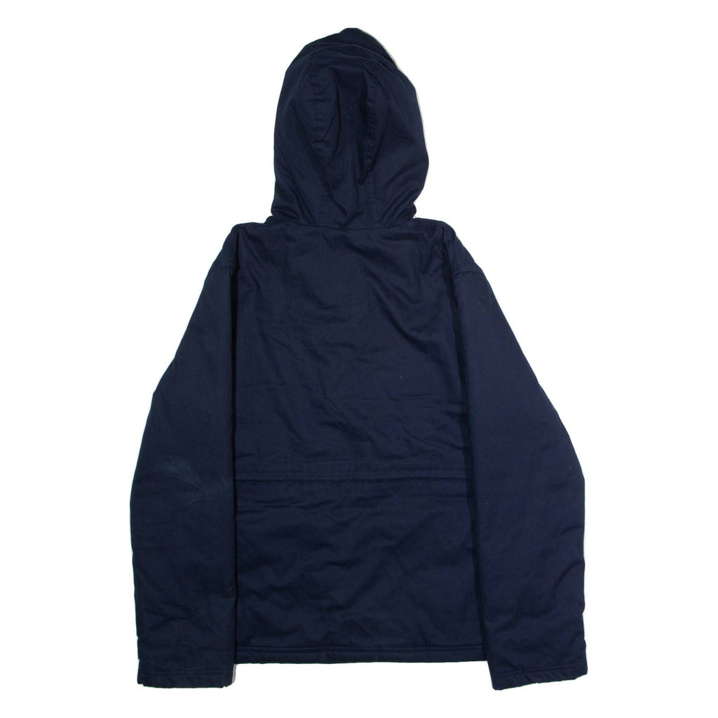 REEBOK Womens Parka Jacket Blue Hooded UK 14