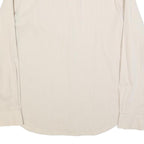 ARMANI EXCHANGE Mens Beige Pinstripe Cotton Blend Shirt L Classic Long Sleeve