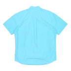 TOMMY HILFIGER Mens Blue Cotton Shirt XL Button-Down Short Sleeve Casual Summer