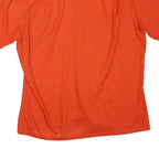 Mens Orange Shirt Short Sleeve Polyester Blend L Casual Summer Button Pocket