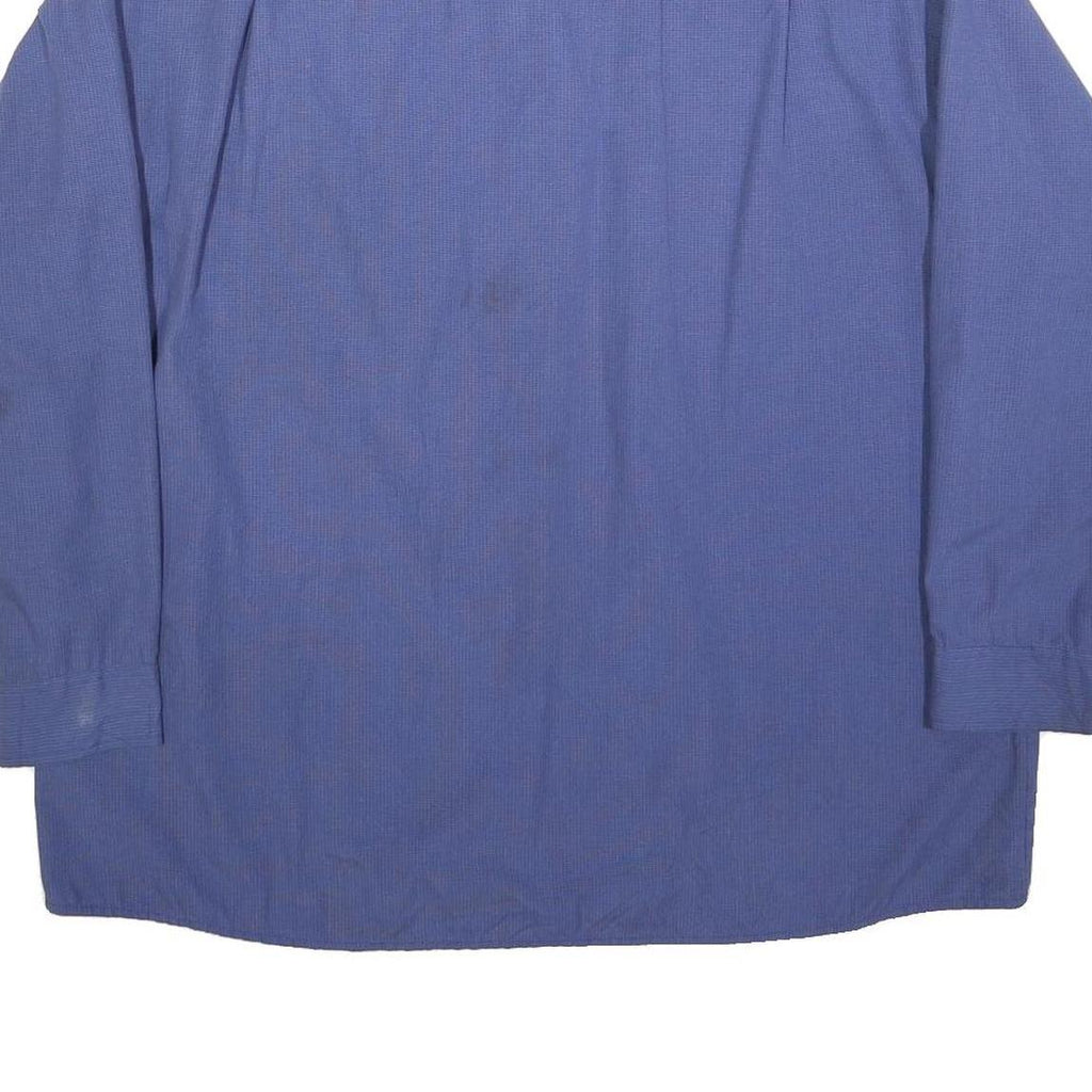 CINTAS Mens Blue Work Shirt XL Logo Embroidered Button Long Sleeve Cotton Blend